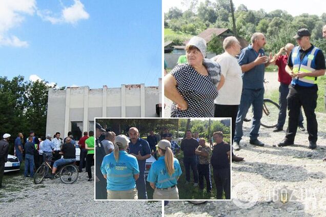 Жители села на Хмельнитчине пытались собственноручно снести новую вышку мобильной связи. Фото