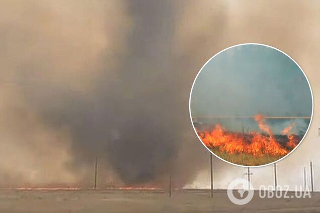 У Росії пронісся потужний вогняний смерч: очевидці показали відео