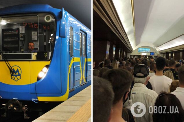 У Києві виникла тиснява в метро: люди поспішали потрапити на військовий парад. Фото та відео