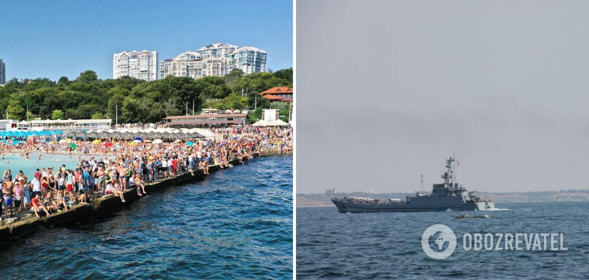 В Одессе состоялся морской парад и Марш защитников Украины. Фото и видео