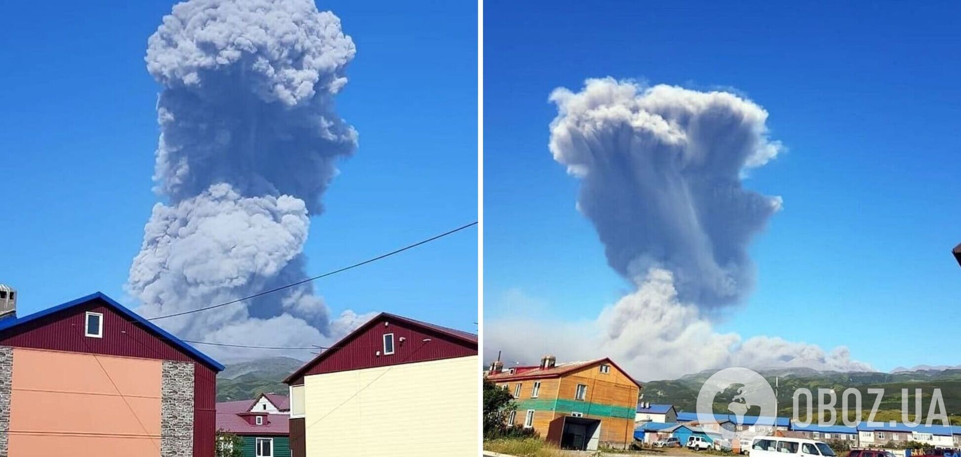 На Курилах начал извержение вулкан Эбеко: людей напугал 'взрыв', а в домах затряслись окна. Фото и видео
