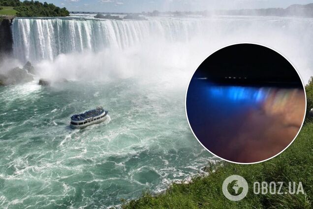 Ниагарский водопад на День Независимости подсветили в цветах украинского флага. Видео