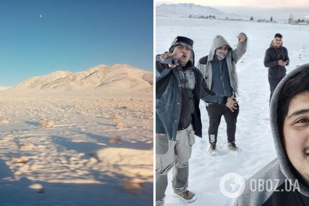Самую сухую пустыню мира засыпало снегом. Фото и видео