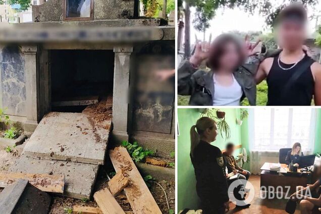 На Прикарпатье несовершеннолетние вандалы разрушили склеп: все снимали на видео