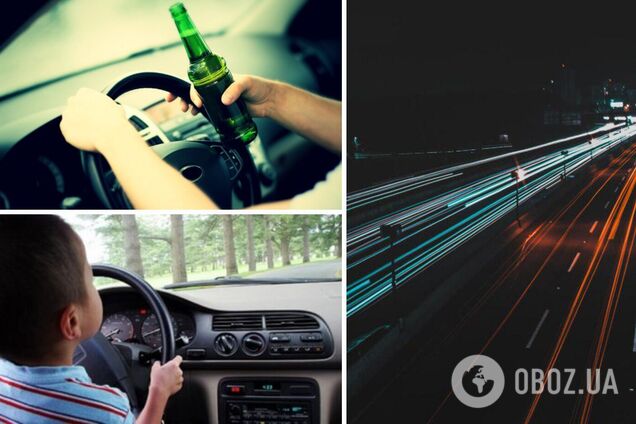 В Киеве пьяный мужчина посадил за руль ребенка и попал на штраф. Видео