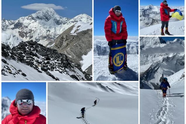 Кушнир поднял флаг 'Киевгорстроя' на пик Озоди