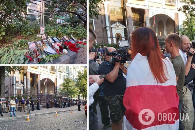 Під посольством Білорусі в Києві провели акцію в пам'ять про загиблого Шишова. Фото і відео