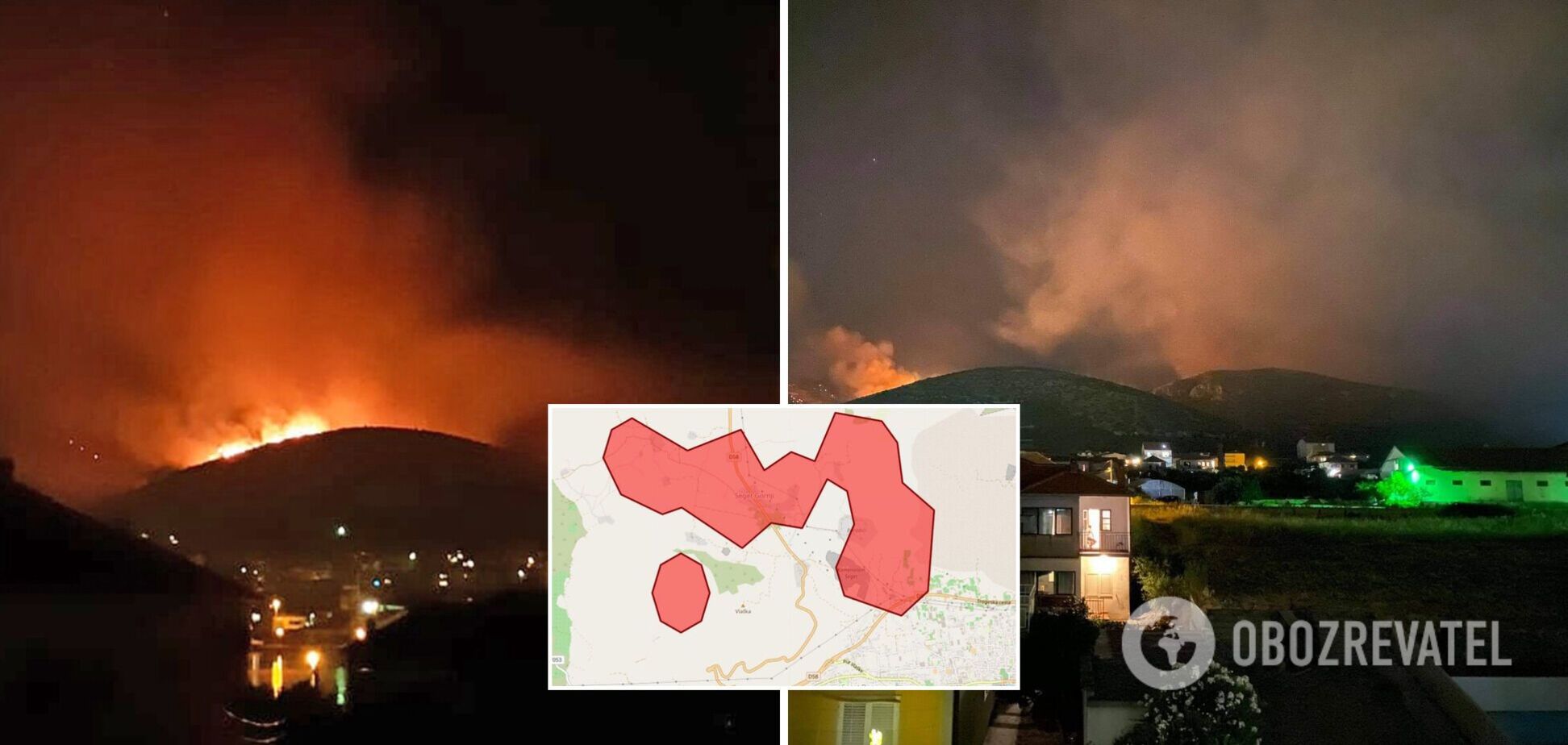 Пожары в Хорватии продолжаются вторые сутки