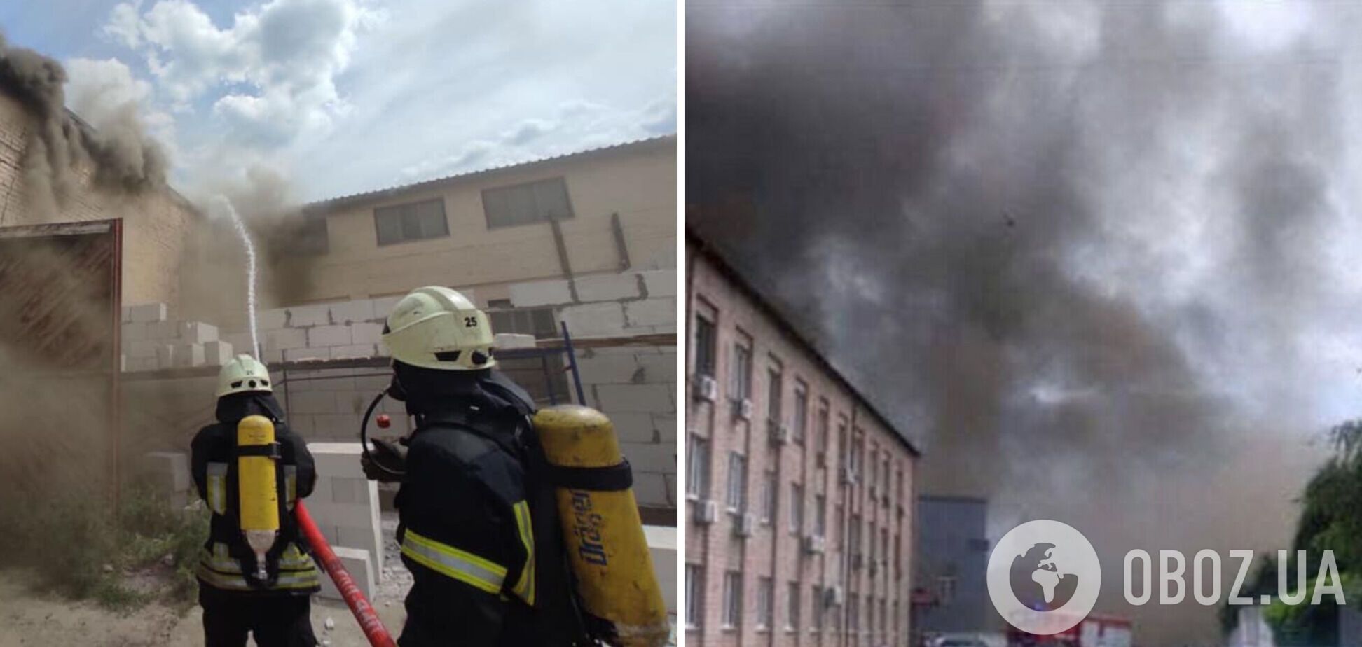 У Києві виробничі склади на Куренівці охопила масштабна пожежа. Фото