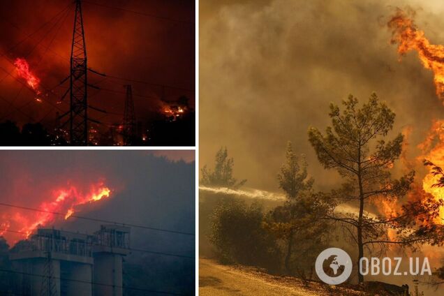 Лесные пожары в Турции горят больше недели