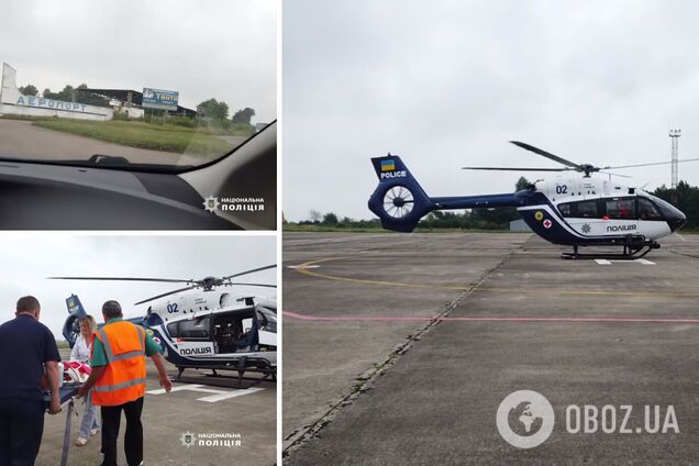 Ребенка вертолетом перевезли в столицу