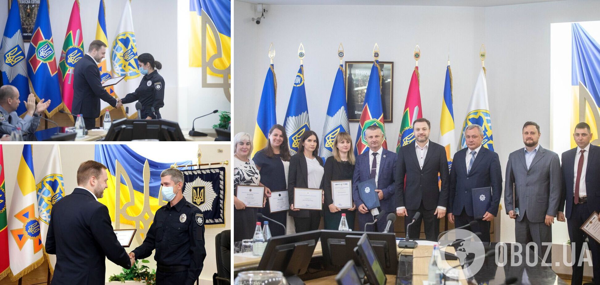 Глава МВД Монастырский наградил полицейских, которые спасли женщину от самоубийства. Фото