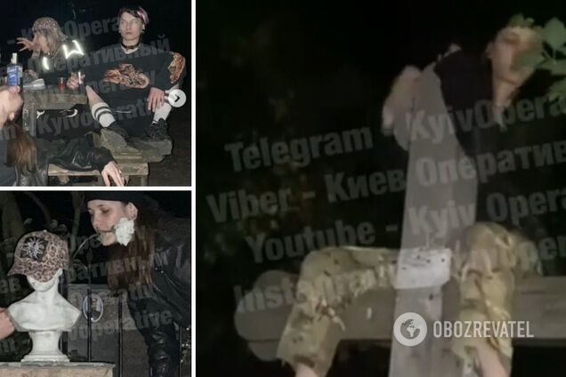 У Києві підлітки влаштували дикі розваги на цвинтарі. Відео