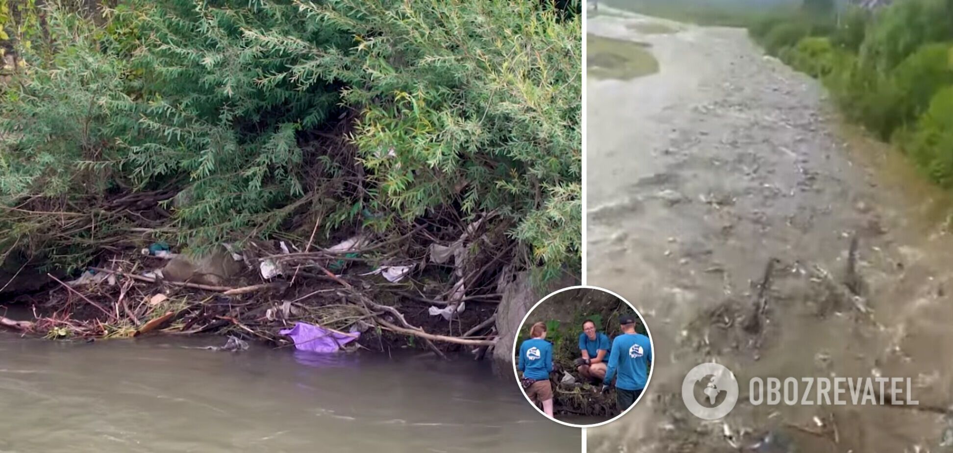 Волонтеры убирали мусор на берегу Тисы