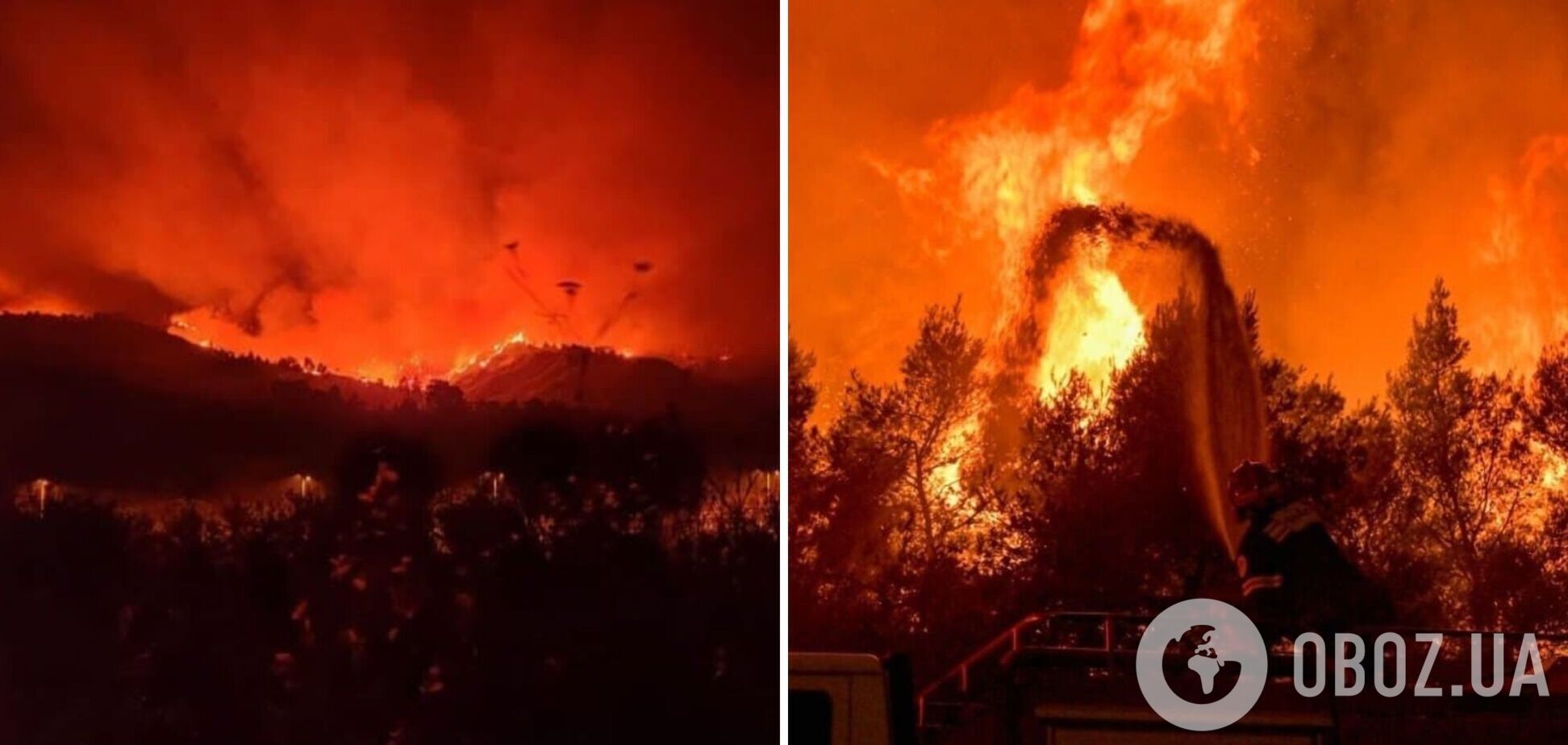 Пожары в Греции