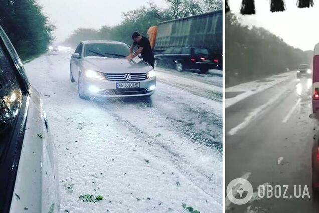 Під Одесою пройшла злива і град