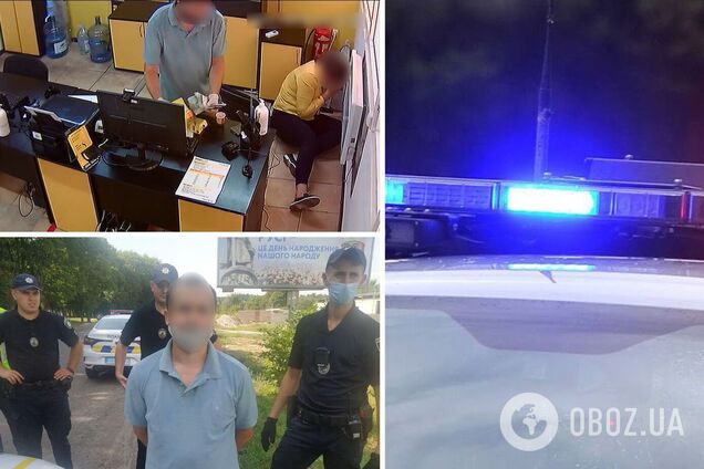 В Сумах мужчина с ножом ограбил кредитную организацию, его поймали в маршрутке. Фото