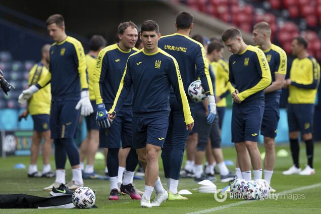 Гравці збірної України на тренуванні