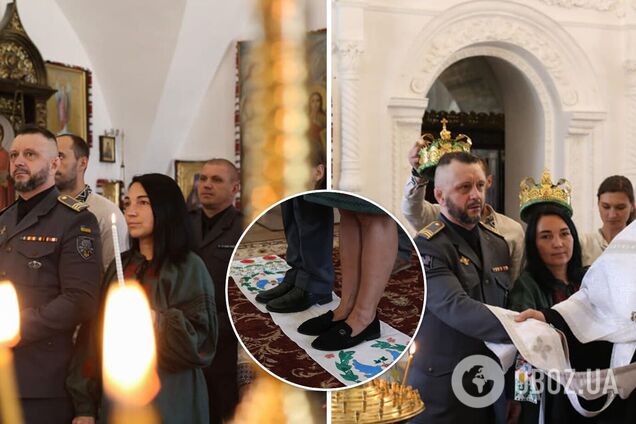 Фигурант дела Шеремета Антоненко и его жена обвенчались в Михайловском соборе в Киеве. Фото