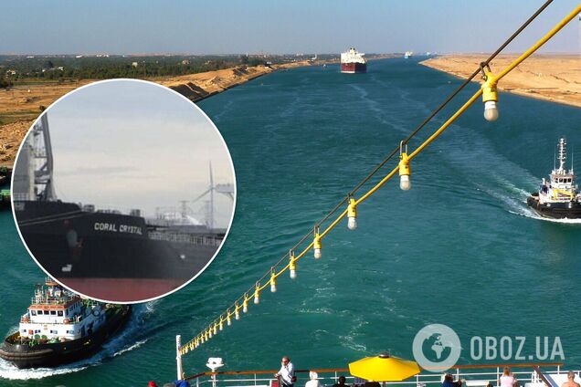 В Суэцком канале сел на мель второй корабль за полгода: движение удалось разблокировать. Фото
