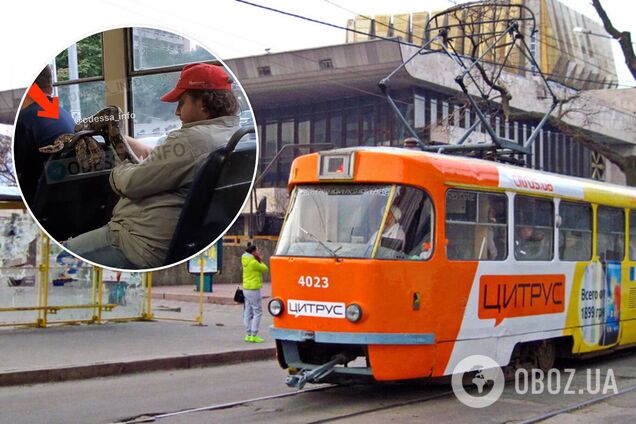 В Одесі пасажир трамвая перевозив пітона