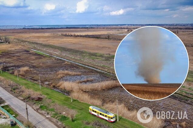 В Одеській області пронісся 'пиловий диявол': природне явище потрапило на відео