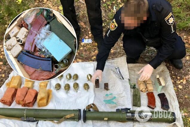 СБУ під час навчань на кордоні з Білоруссю виявила схрон зі зброєю. Відео