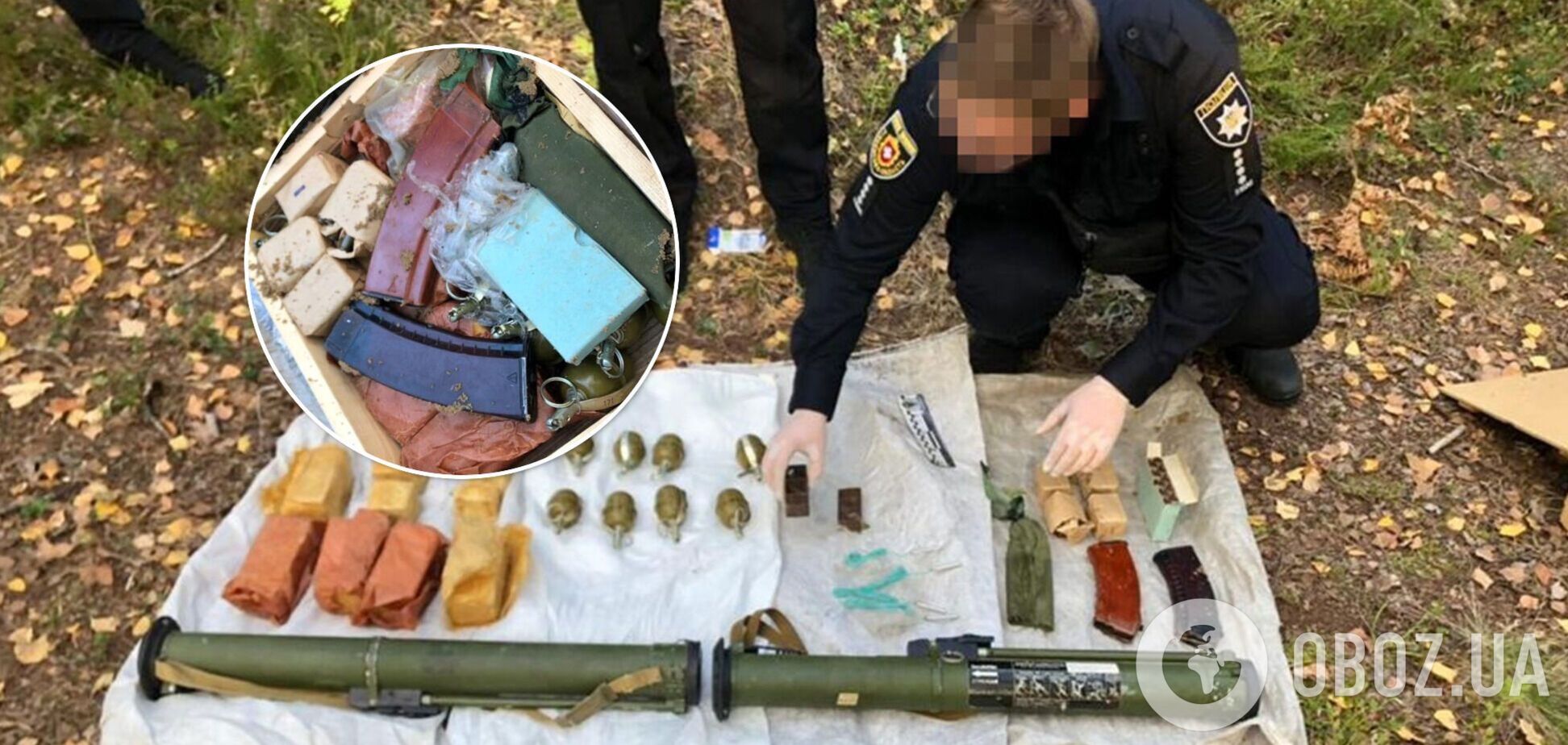 СБУ во время учений на границе с Беларусью обнаружила схрон с оружием. Видео