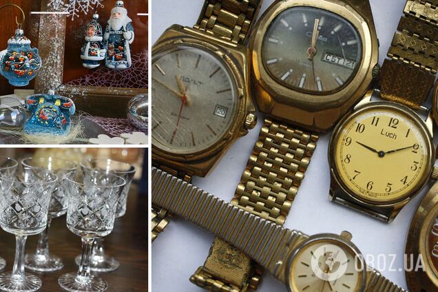 Часы, елочные украшения и посуда сейчас дорого стоит