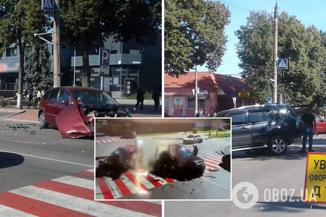 На Черниговщине мужчина чудом спасся во время ДТП: авто пронеслось прямо перед ним. Видео