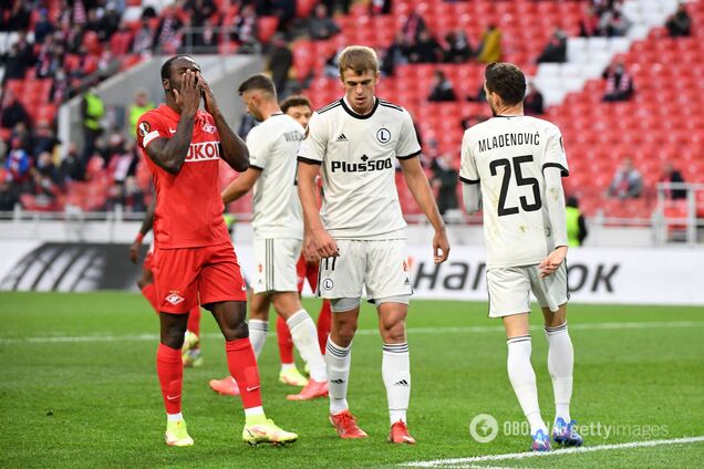 Спартак Легия результат матча 15 09 2021