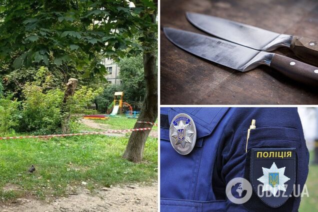 В Киеве пьяный конфликт обернулся убийством: женщине нанесли смертельное ранение на детской площадке. Фото