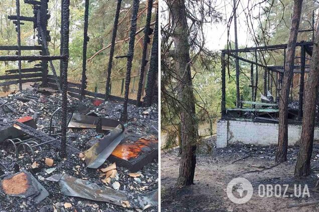 Под Харьковом произошел пожар на базе отдыха, есть пострадавшие. Фото