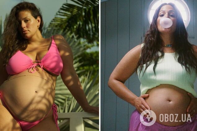 Модель plus-size Эшли Грем беременна двойней. Видео