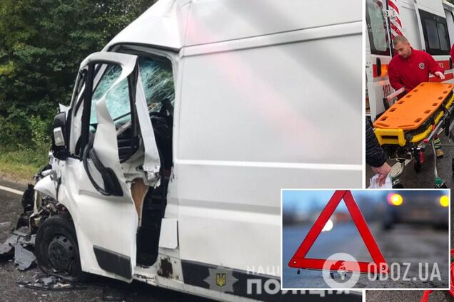 На Львівщині Fiat на швидкості влетів у вантажівку, водія затиснуло в авто. Фото