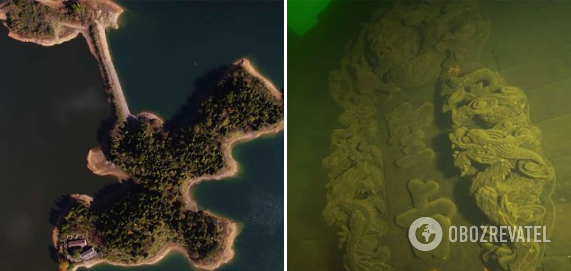 Археологи рассказали о тысячелетней 'Атлантиде' на дне озера в Китае. Фото