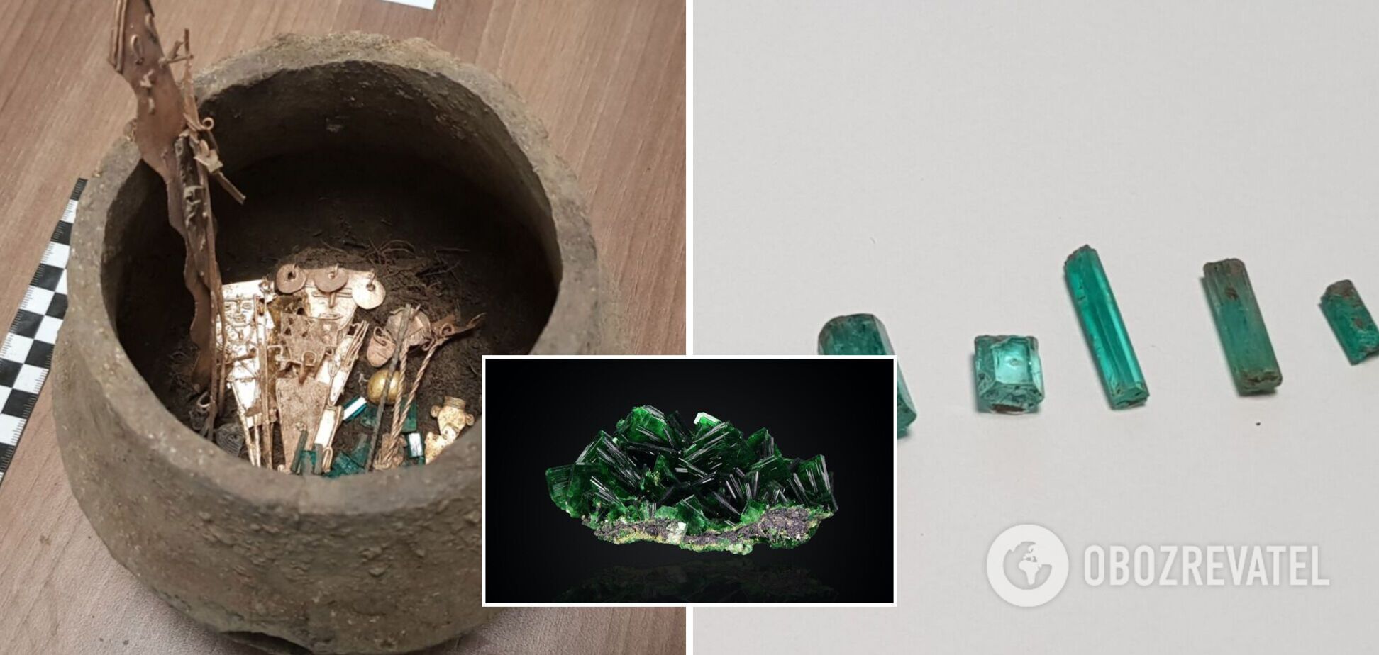 Археологи нашли в Колумбии старинные кувшины с изумрудами. Фото