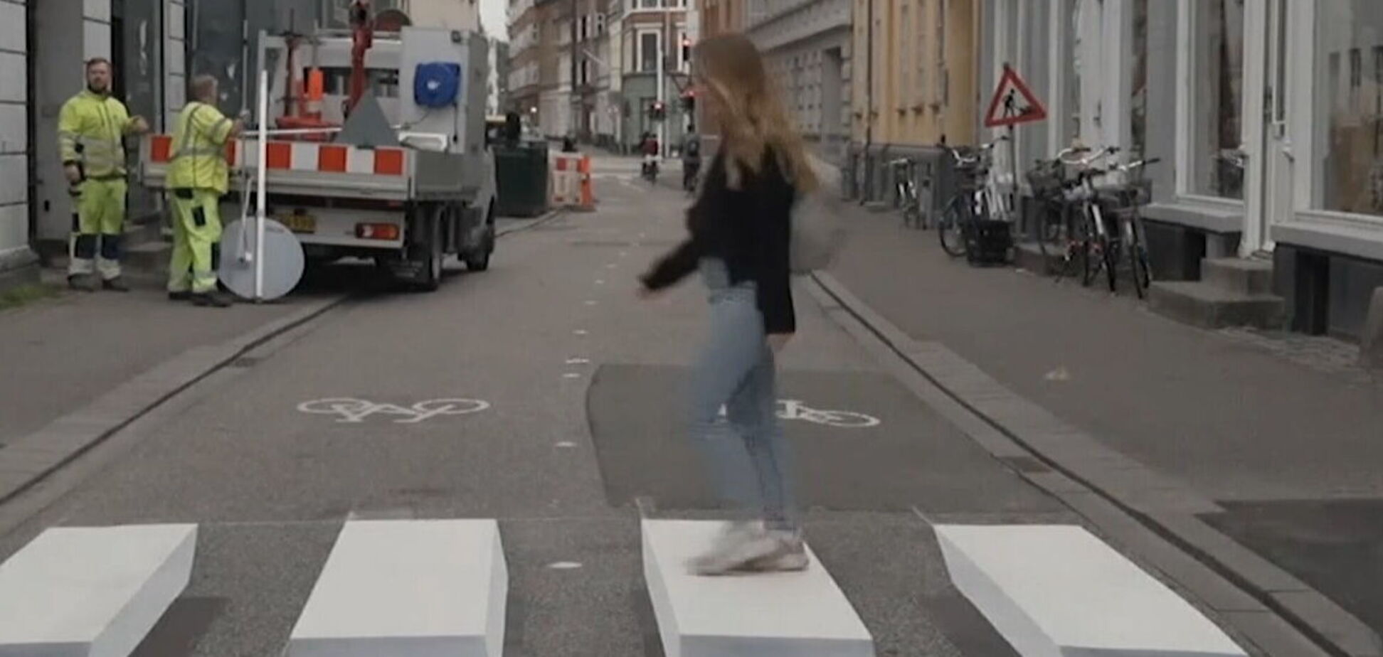 В Дании обустроили необычной пешеходный переход
