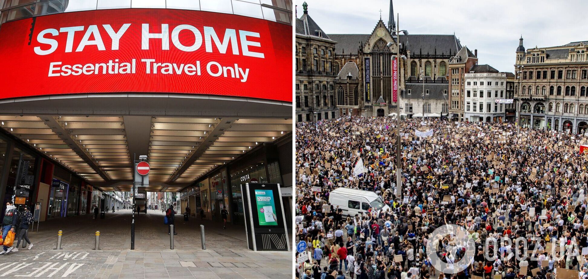 В Амстердамі протестують проти карантинних обмежень: на вулиці вийшли десятки тисяч людей. Фото і відео