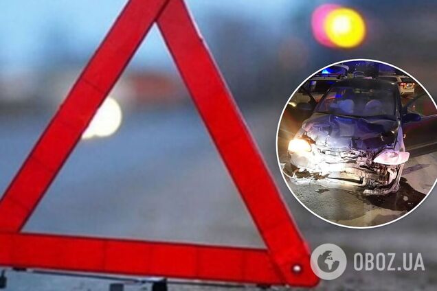 Во Львове пьяный водитель протаранил авто патрульных, пострадали три человека. Фото