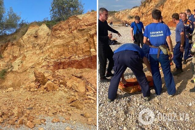 В Крыму произошел обвал грунта на пляже, двое пострадавших в тяжелом состоянии