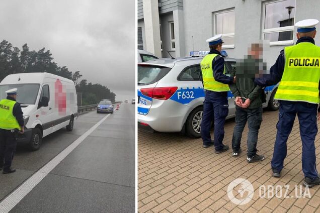 В Польше задержали украинца, который пытался сбежать на угнанном авто. Фото