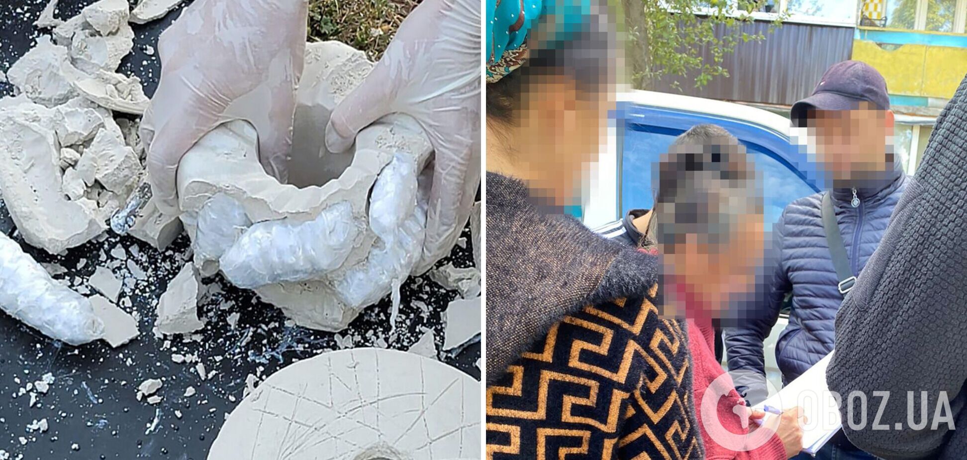 Киянка переправляла наркотики в ОРДО через Росію: їх ховали в скульптурах. Фото та відео