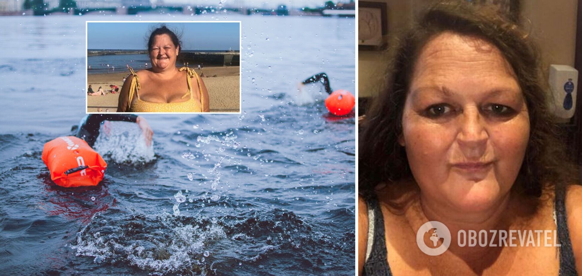 Женщина в отчаянии занялась плаванием и похудела на 101 кг за год. Фото до и после