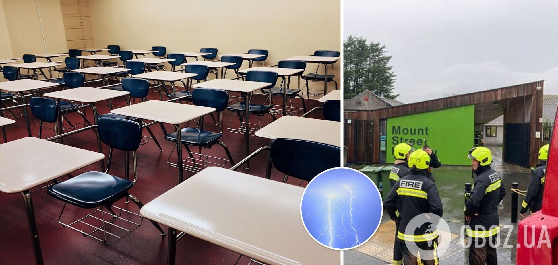 В Великобритании в школу ударила молния