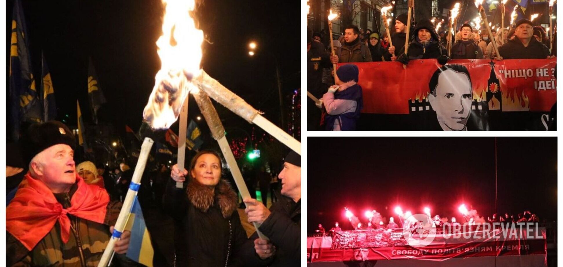 Як пройшов марш на честь Бандери у Києві. Вогняний фоторепортаж