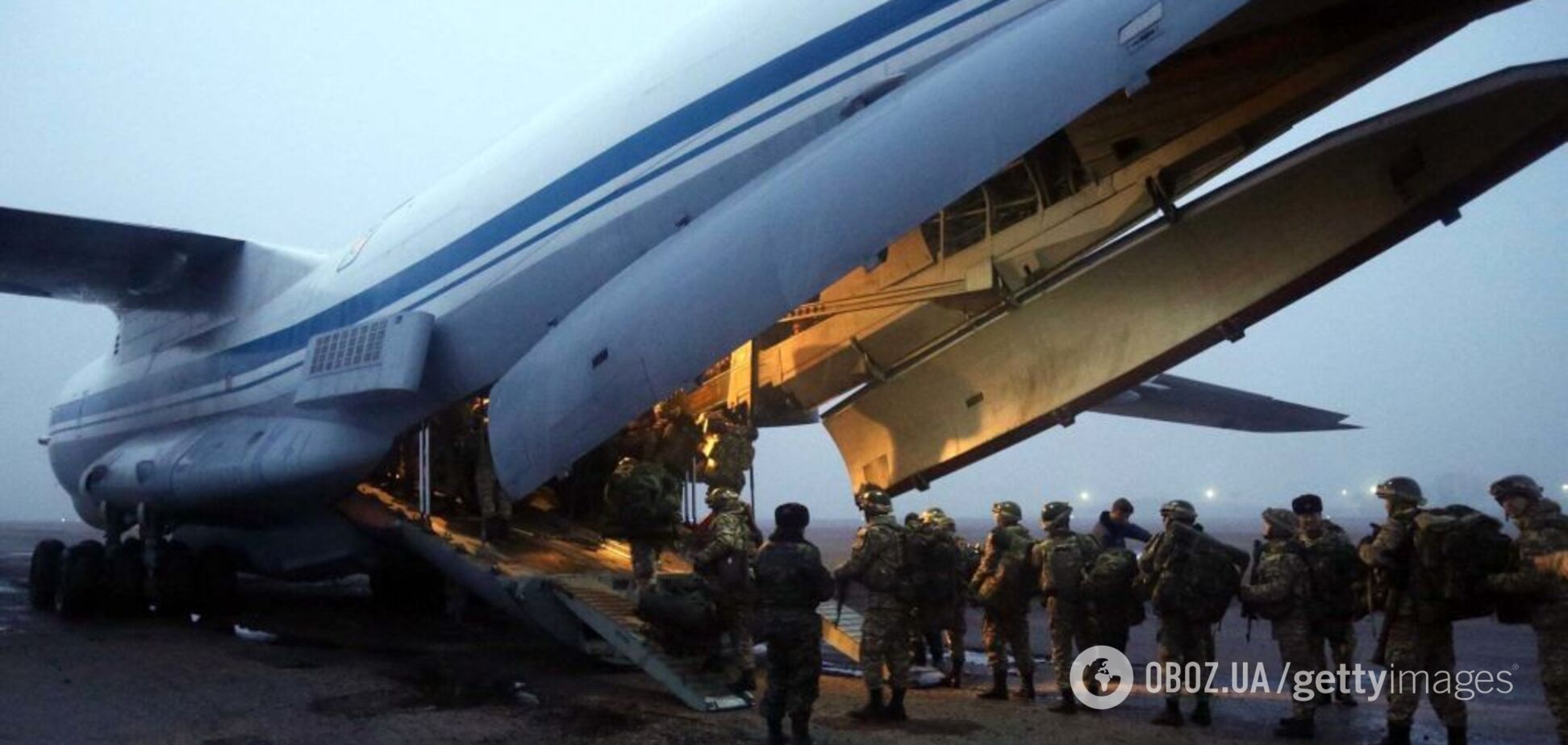 Отправка российских военных в Казахстан
