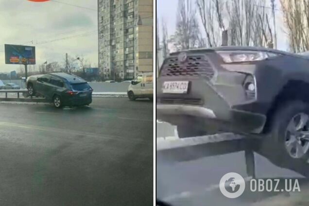 Женщина выезжала со двора и перепутала педали