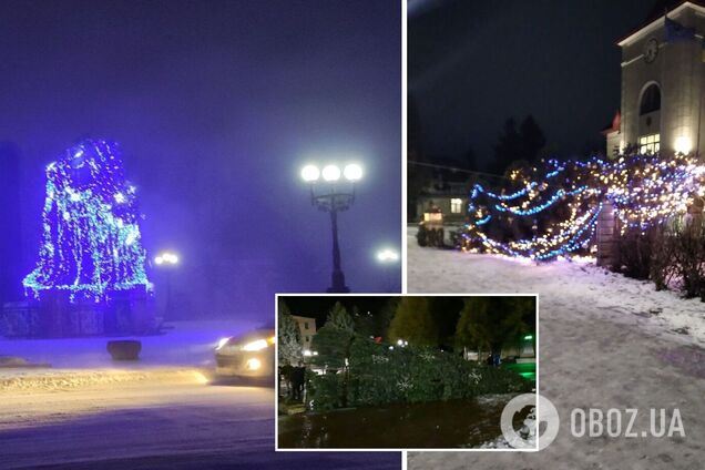 Сильный ветер спровоцировал 'елкопад' в городах Украины. Фото и видео