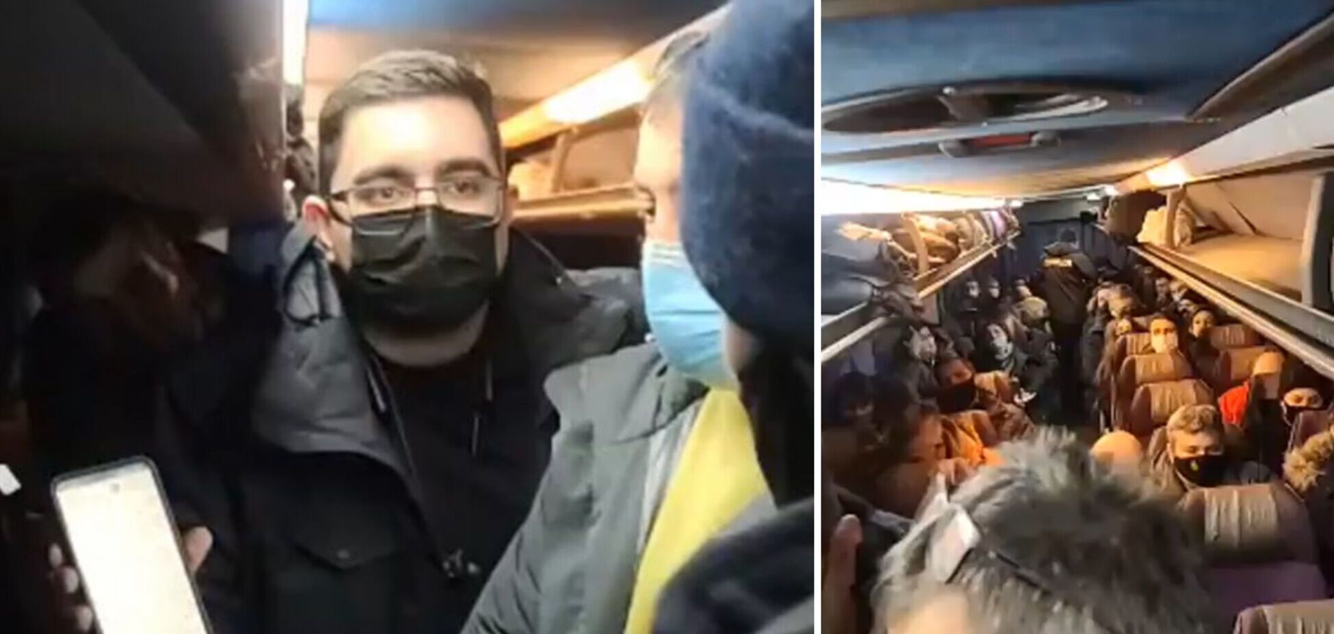Поліція зупиняє автобуси, які везуть людей до Києва для зустрічі Порошенка. Відео